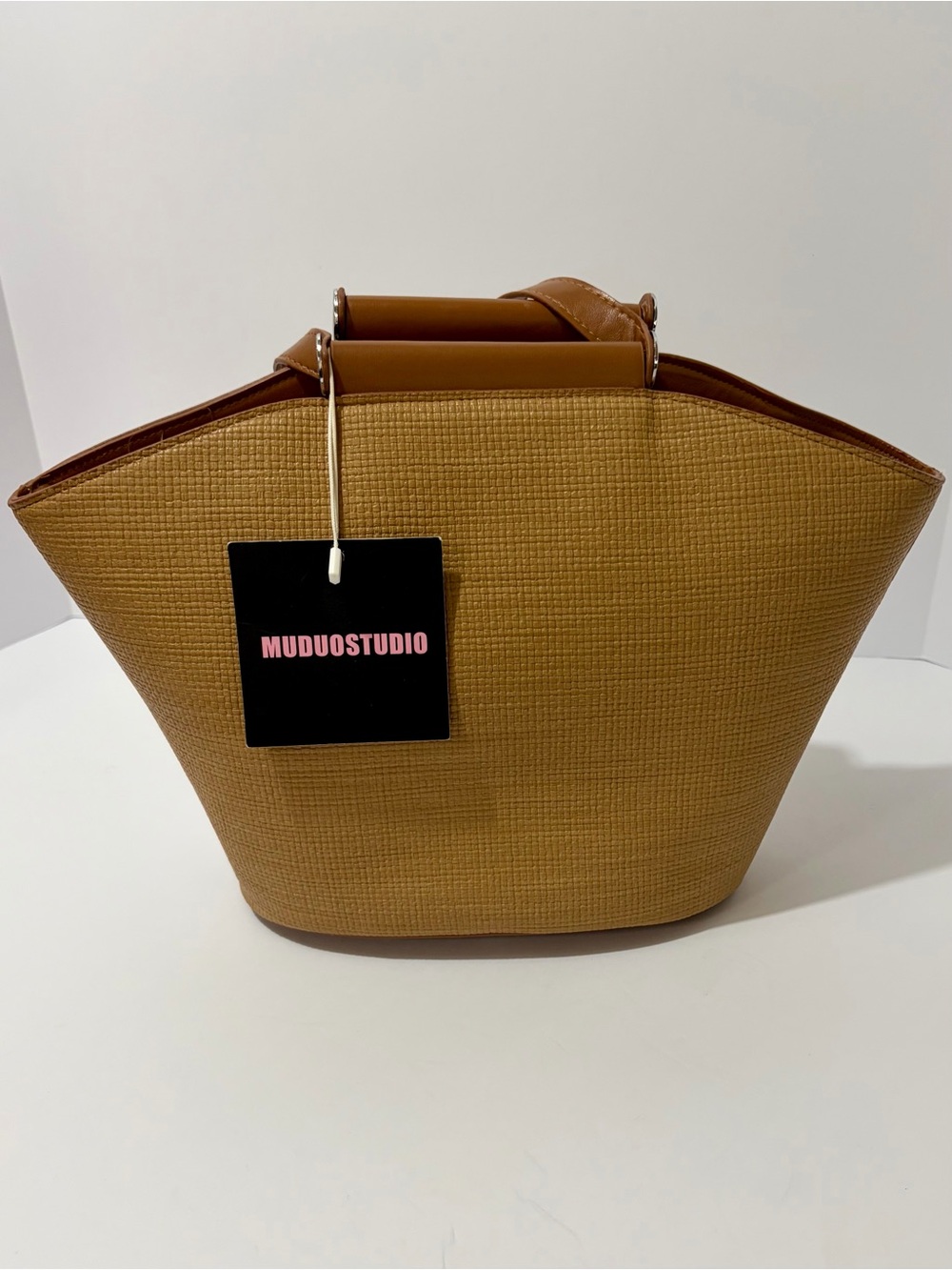 Brown Woven Tote Bag